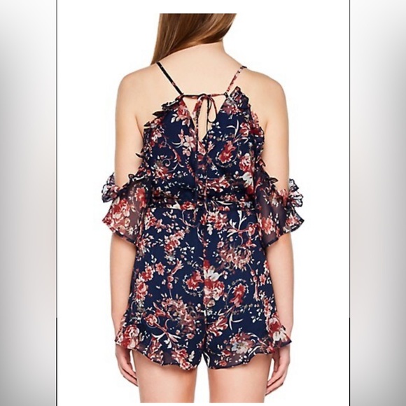 Bardot Floral Romper (navy / floral) - Picture 3 of 4